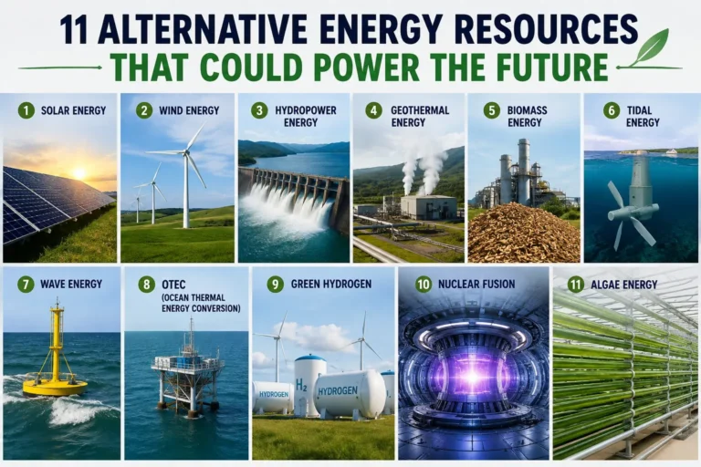 alternative energy resources including solar wind and geothermal power